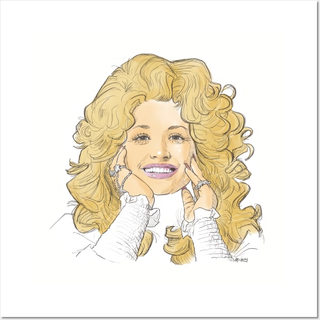 Dolly Parton Tribute Tee Wall Art by JoshWay